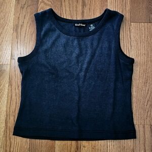 Vintage Red Paint Black Tank Top Size M